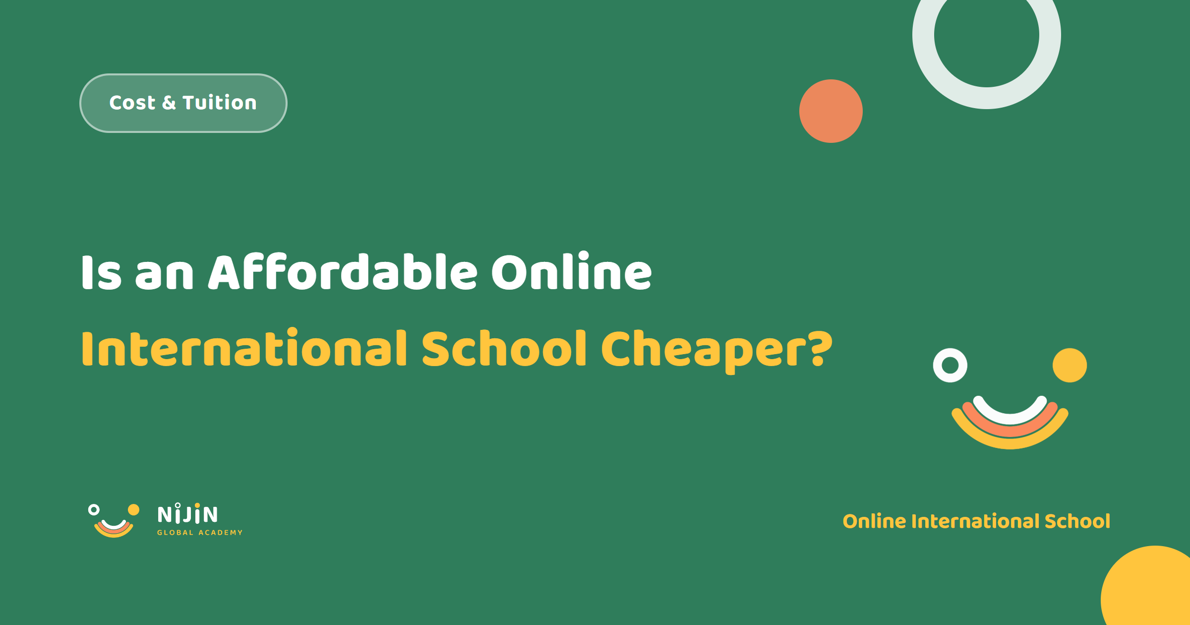 Key visual for a cost comparison article asking whether an affordable online international school is really cheaper