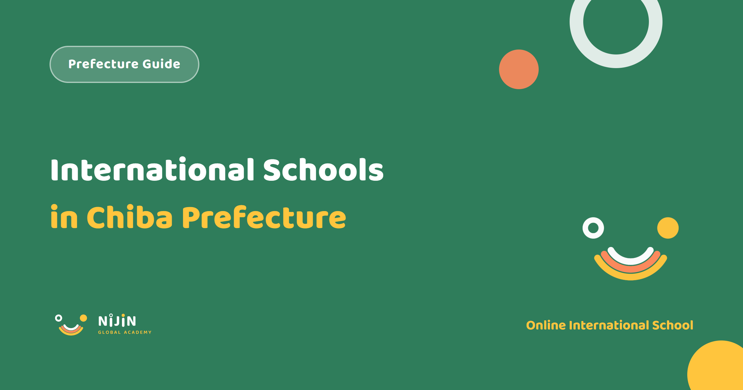 Key visual for a guide to international schools in Chiba Prefecture by area