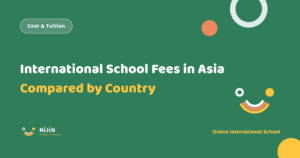 Key visual for the international school fees in Asia comparison, with the label Cost & Tuition and the phrase Compared by Country
