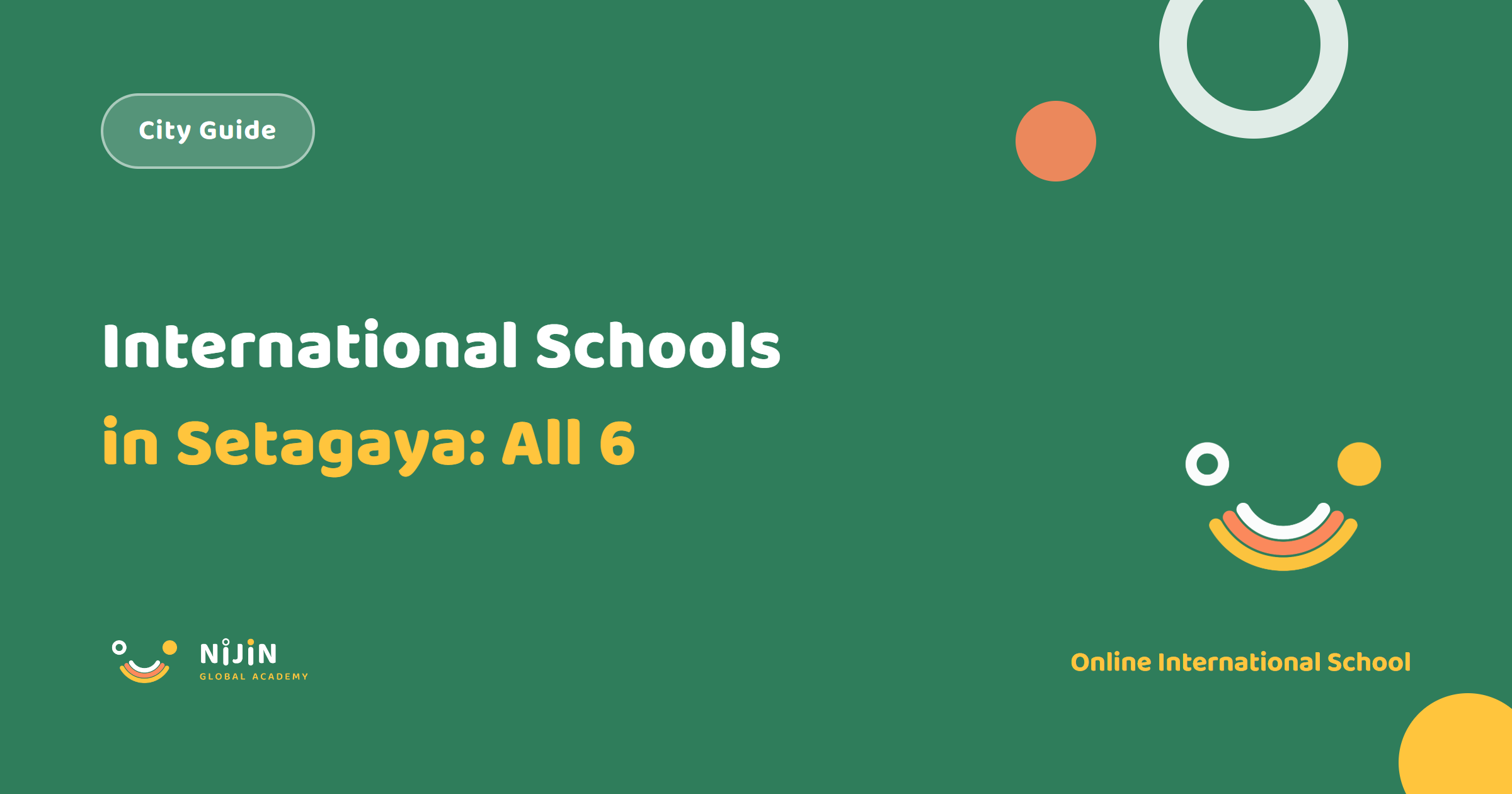 Key visual for an article on all six international schools in Setagaya, Tokyo