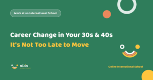 Key visual for a recruitment article titled Career Change in Your 30s and 40s: It's Not Too Late to Move