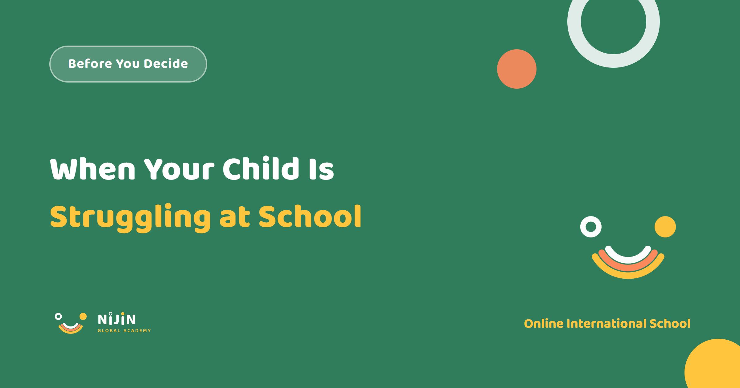 Key visual for an article about what to do when your child is struggling at international school