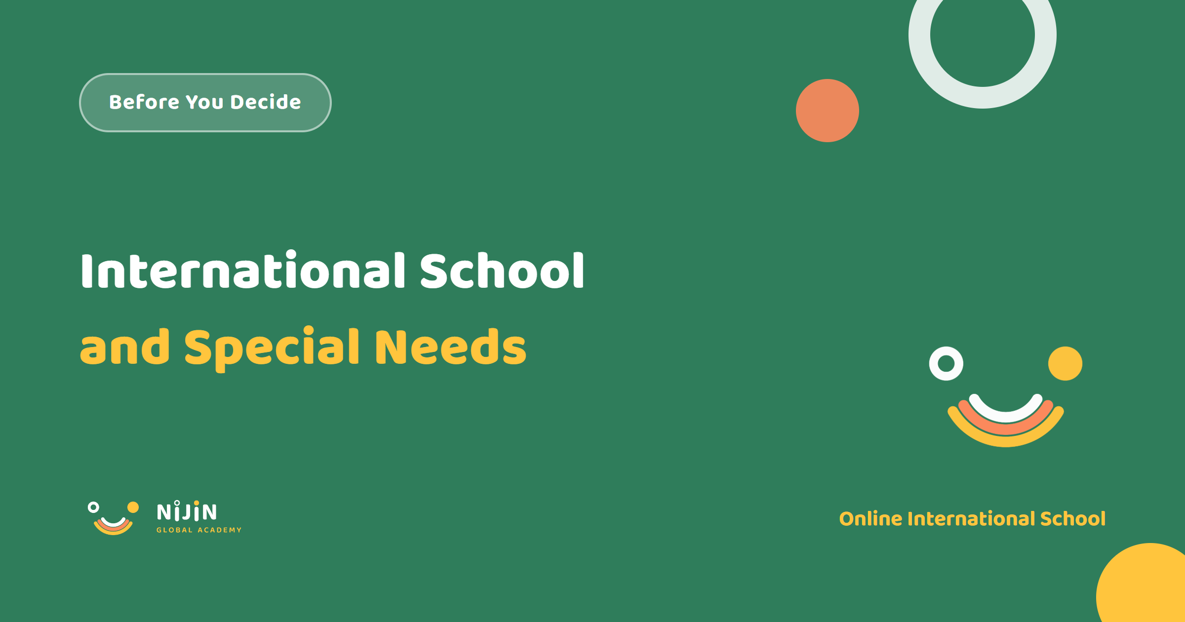 Key visual for an article on international schools and special needs support for neurodivergent children