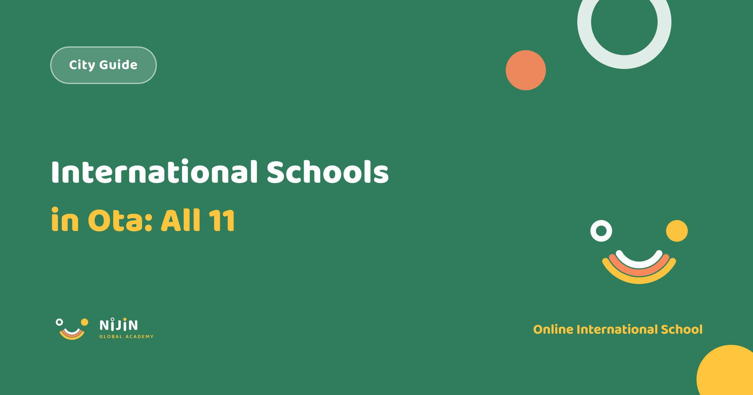 Key visual for an article on all eleven international schools in Ota City, Tokyo, and the options in neighbouring areas