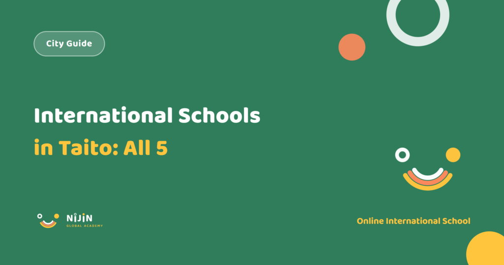 Key visual for an article on all five international schools in Taito Ward, Tokyo, and the options in neighbouring wards