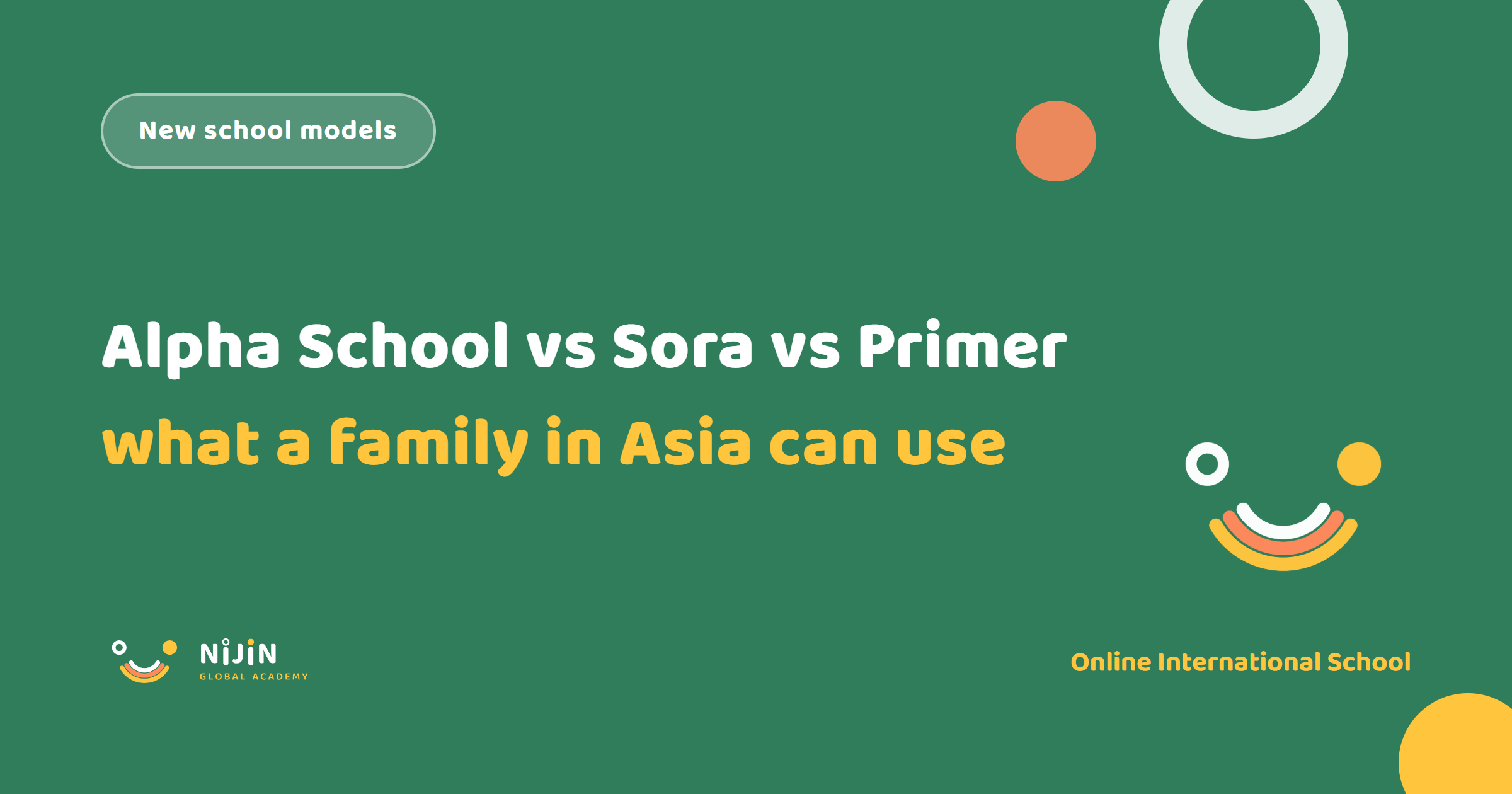Key visual for a comparison of Alpha School, Sora Schools and Primer