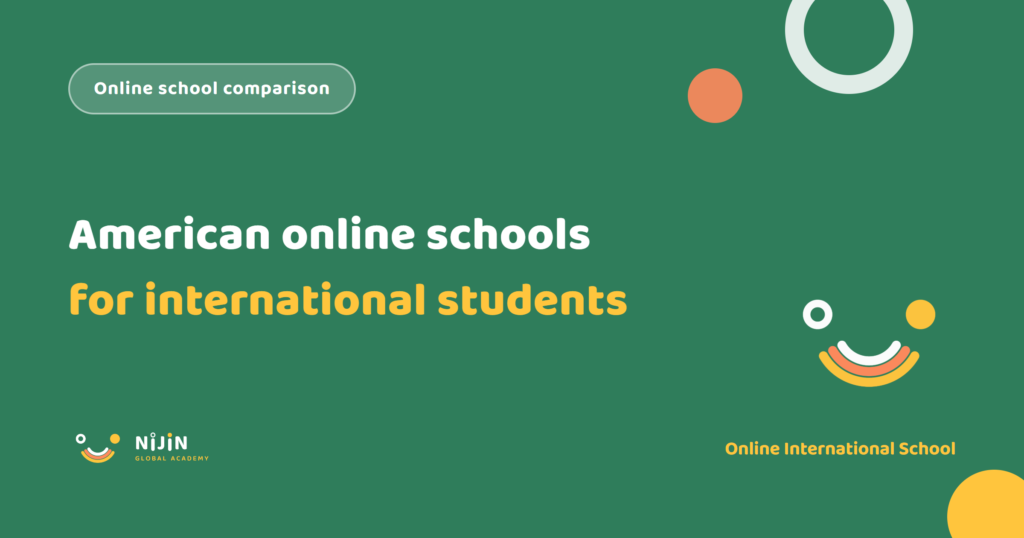 Key visual for a comparison of American online schools for international students