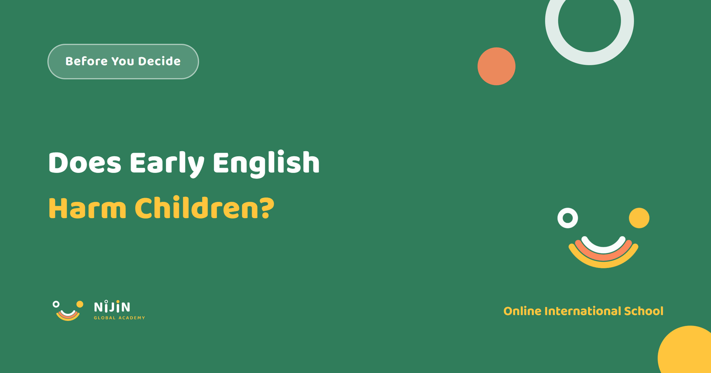 Key visual for an article asking whether early English education harms children