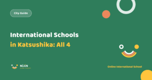Key visual for a guide to all four international schools in Katsushika Ward, Tokyo, and the options available nearby