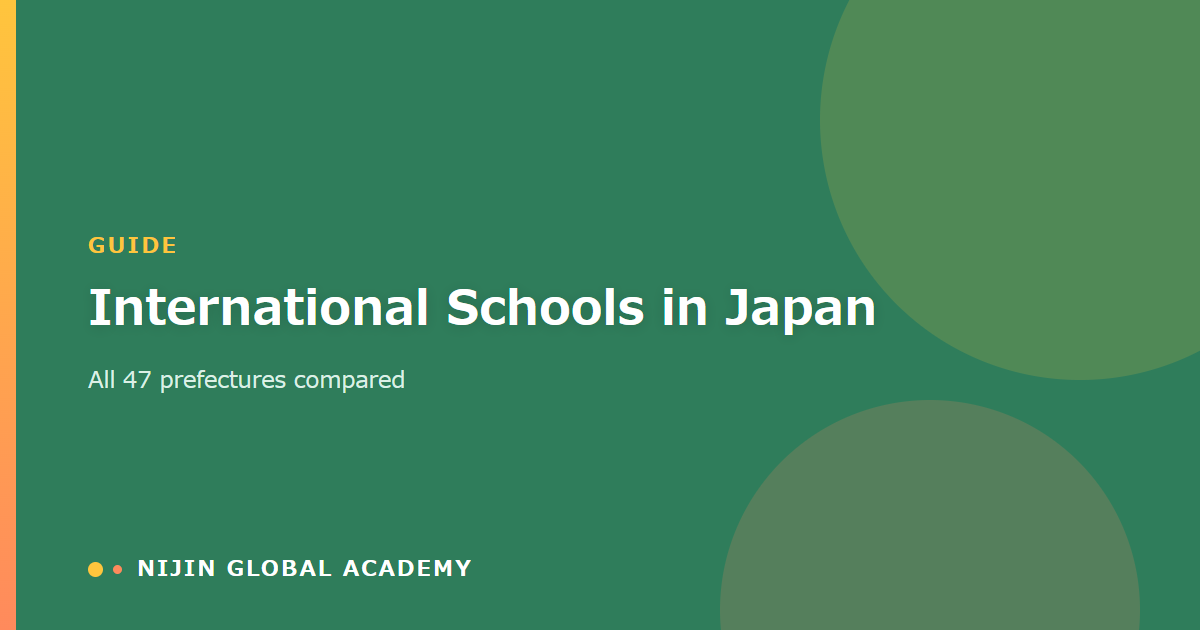 Key visual: international schools in Japan by prefecture