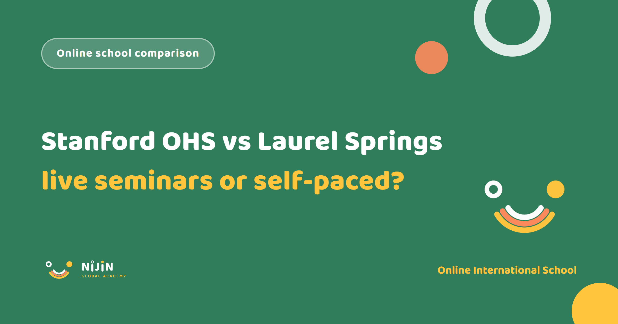 Key visual for a comparison of Stanford Online High School and Laurel Springs School
