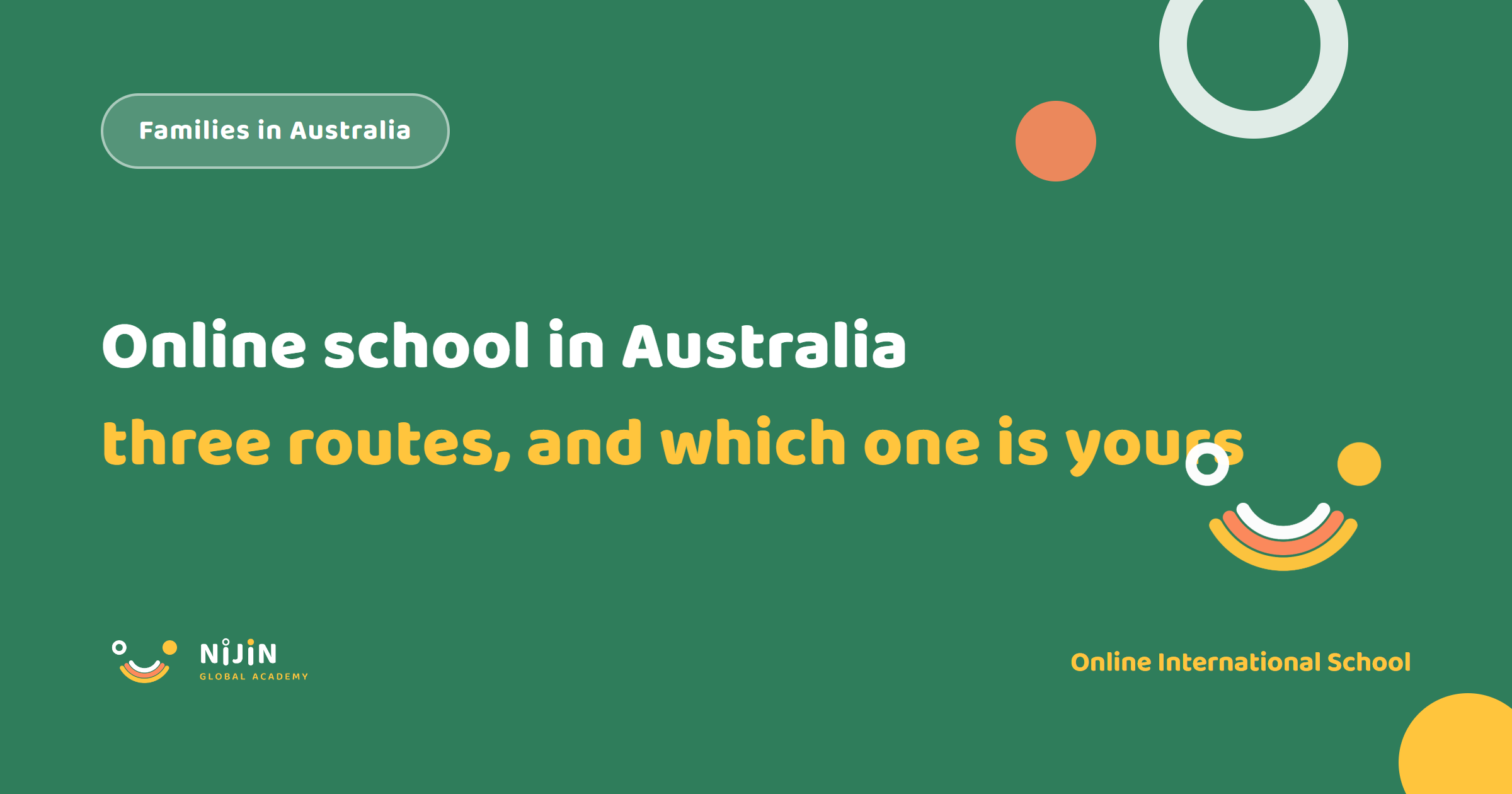 Key visual for a guide to online school in Australia: state distance education, private online schools and international options